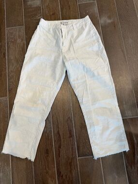Frank & Eileen White cotton Kinsale Cropped Pants
